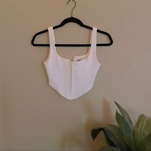 NWOT Princess Polly Kaeshia Ribbed Bustier Crop Top Size 6